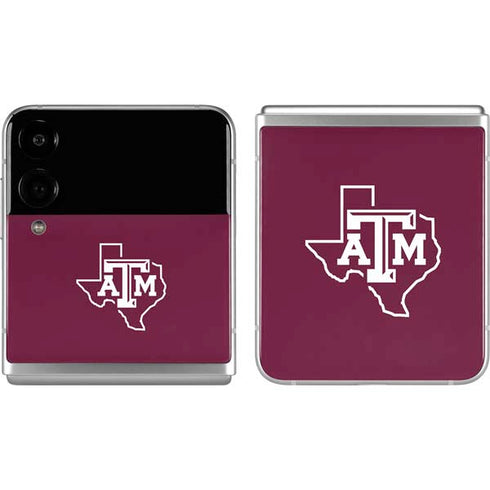 Texas A&M University Black Logo Galaxy Z Flip4 5G Skin